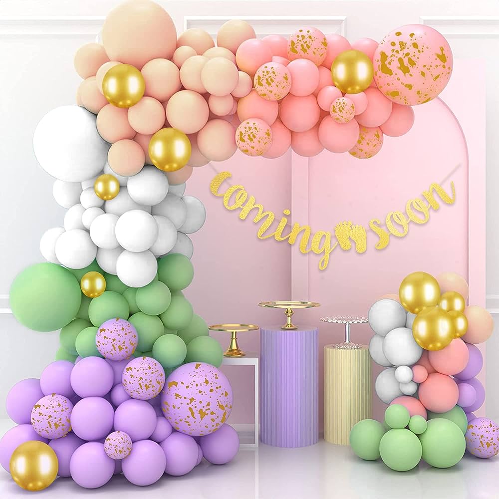 Baby Shower With Pastel Balloons